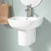 Naiture Wall-mount Semipedestal Bathroom Sink Without Drain Finish - B01J76OAM6